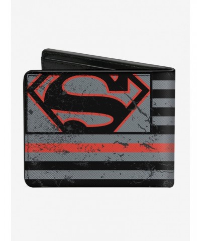 DC Comics Superman Shield Thin Red Line Bi-fold Wallet $7.52 Wallets